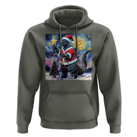 Funny Christmas Santa Godzilla Japanese Monster Starry Night Hoodie