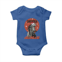 Funny Christmas Santa Godzilla Baby Onesie Santazilla Japanese Monster
