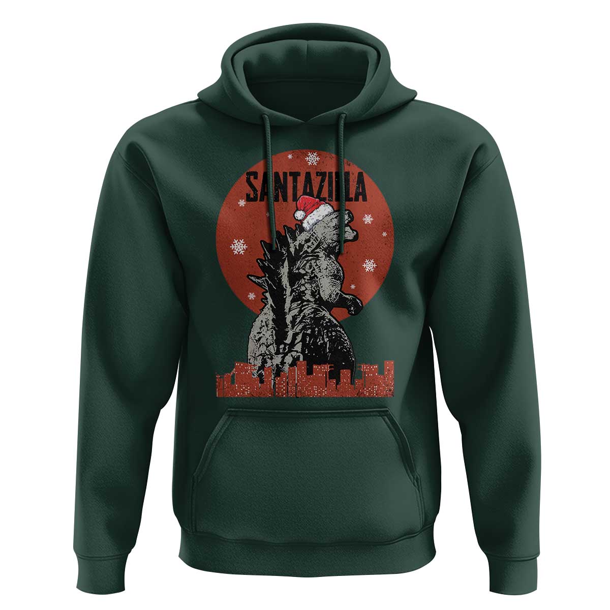 Funny Christmas Santa Godzilla Hoodie Santazilla Japanese Monster