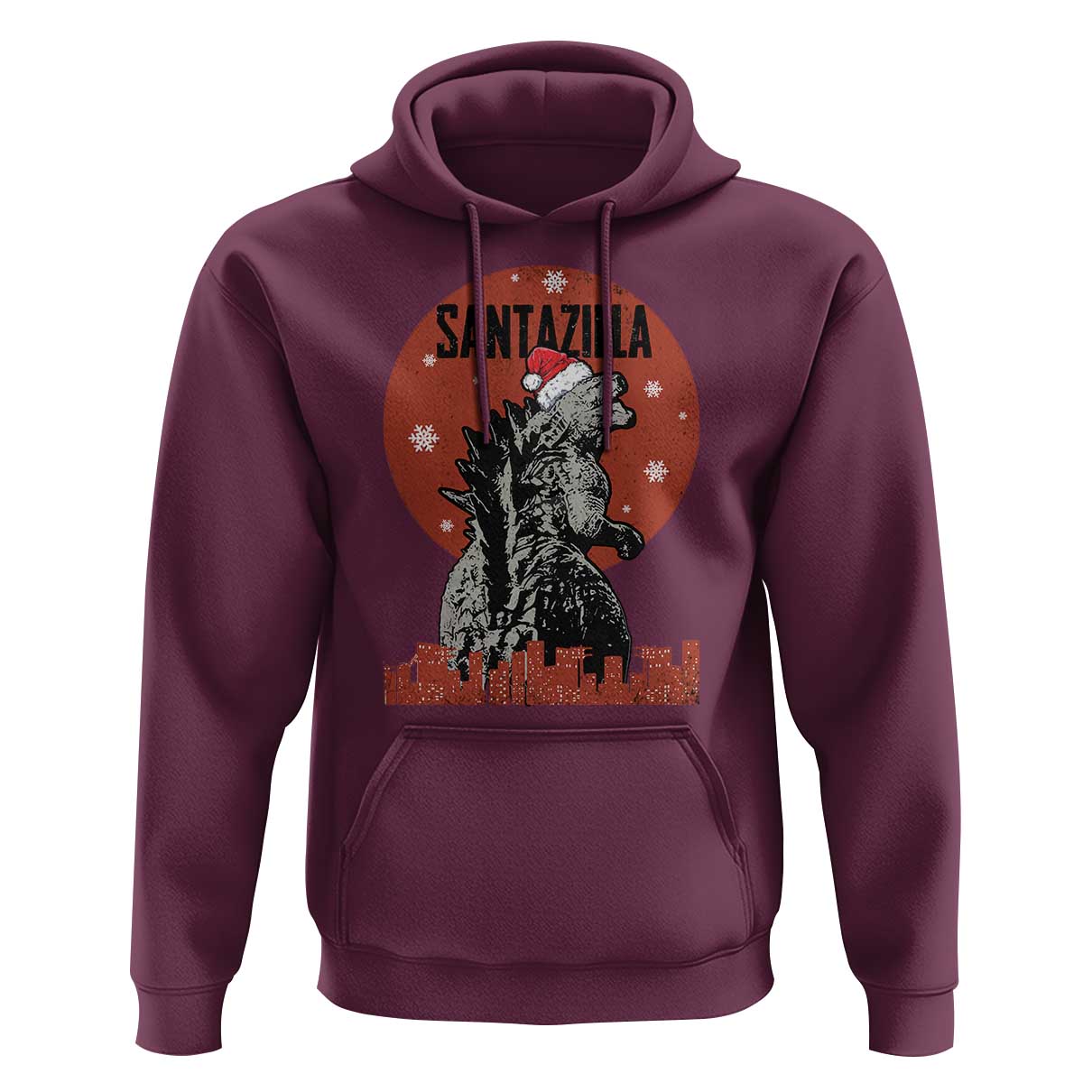 Funny Christmas Santa Godzilla Hoodie Santazilla Japanese Monster