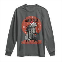 Funny Christmas Santa Godzilla Long Sleeve Shirt Santazilla Japanese Monster