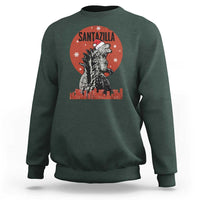 Funny Christmas Santa Godzilla Sweatshirt Santazilla Japanese Monster - Wonder Print Shop