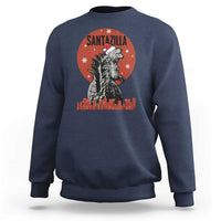 Funny Christmas Santa Godzilla Sweatshirt Santazilla Japanese Monster - Wonder Print Shop