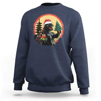 Funny Christmas Santa Godzilla Japanese Monster Sweatshirt - Wonder Print Shop