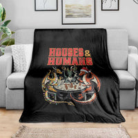 Funny Rpg Christmas Game Throw Blanket Houses And Humans Tabletop Game Xmas Dragon - Wonder Print Shop
