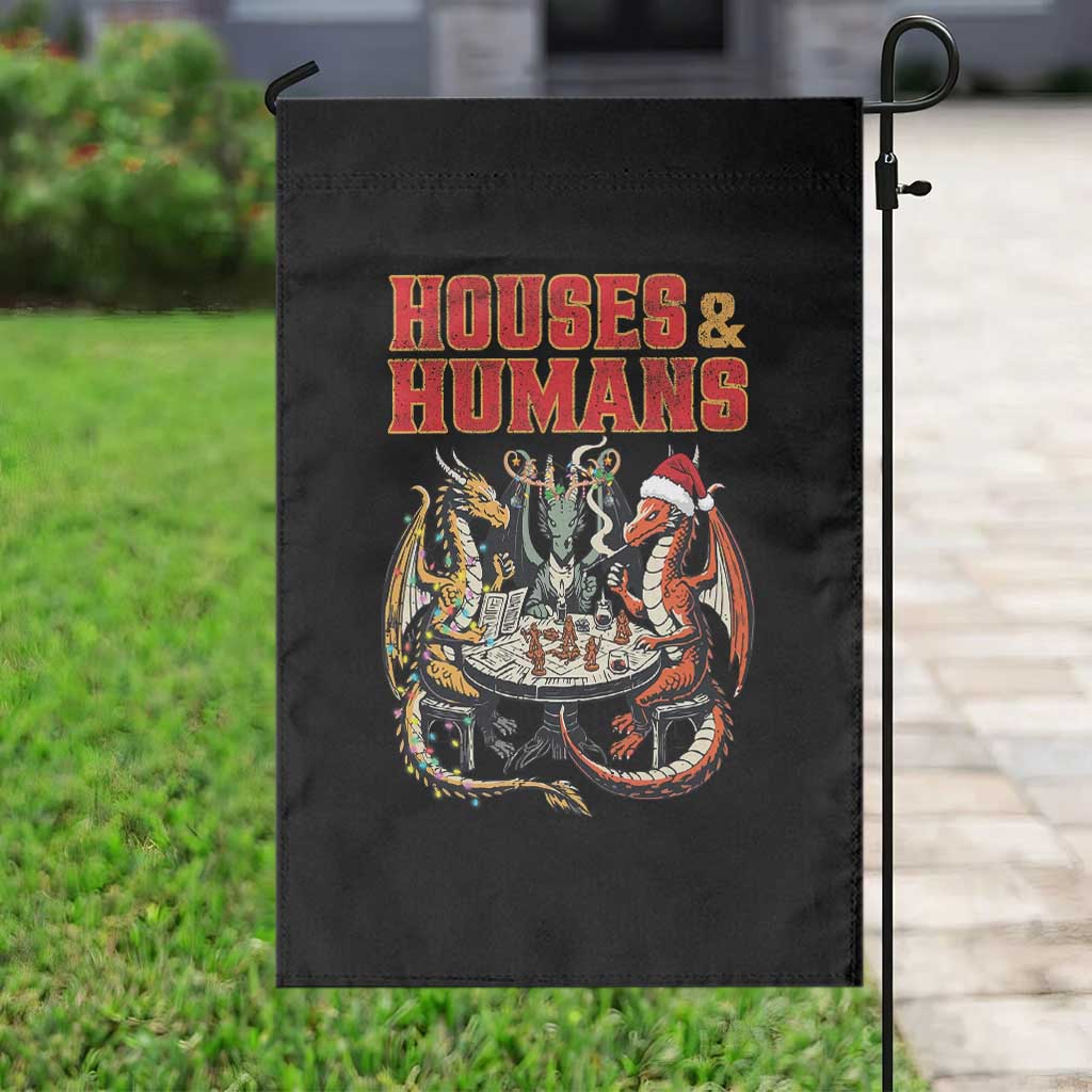 Funny Rpg Christmas Game Garden Flag Houses And Humans Tabletop Game Xmas Dragon - Wonder Print Shop