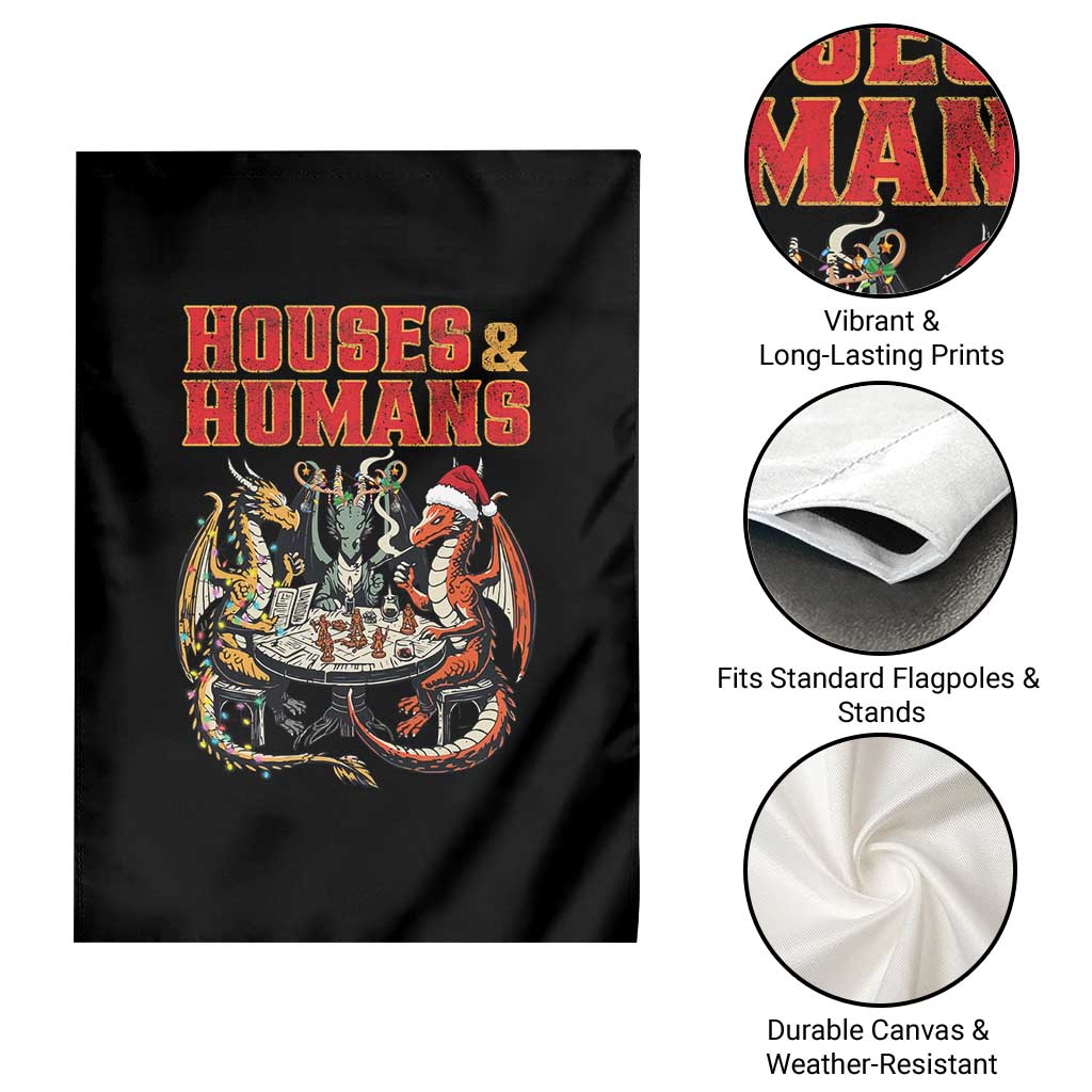 Funny Rpg Christmas Game Garden Flag Houses And Humans Tabletop Game Xmas Dragon - Wonder Print Shop