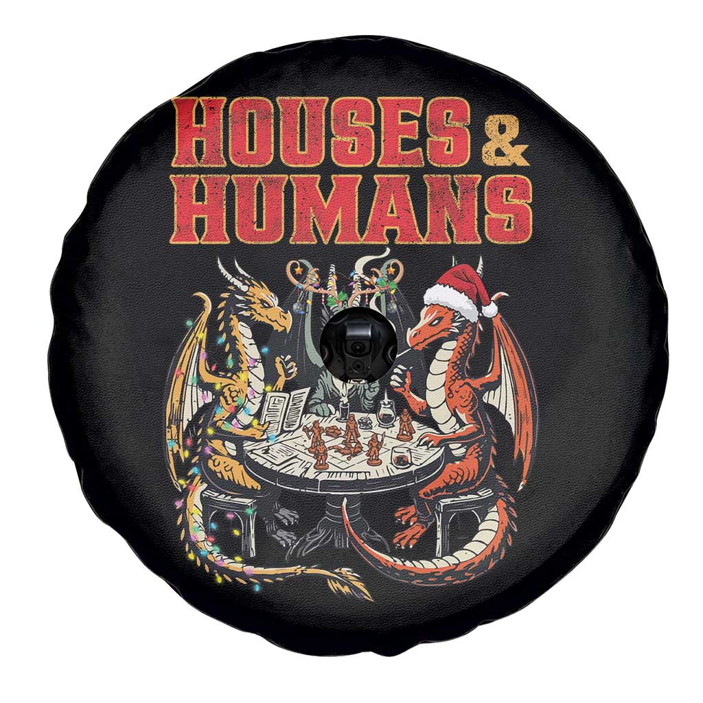 Funny Rpg Christmas Game Spare Tire Cover Houses And Humans Tabletop Game Xmas Dragon - Wonder Print Shop