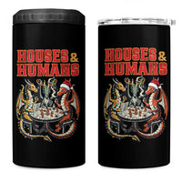 Funny Rpg Christmas Game 4 in 1 Can Cooler Tumbler Houses And Humans Tabletop Game Xmas Dragon - Wonder Print Shop