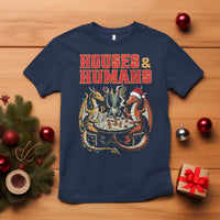 Funny Rpg Christmas Game T Shirt Houses And Humans Tabletop Game Xmas Dragon - Wonder Print Shop
