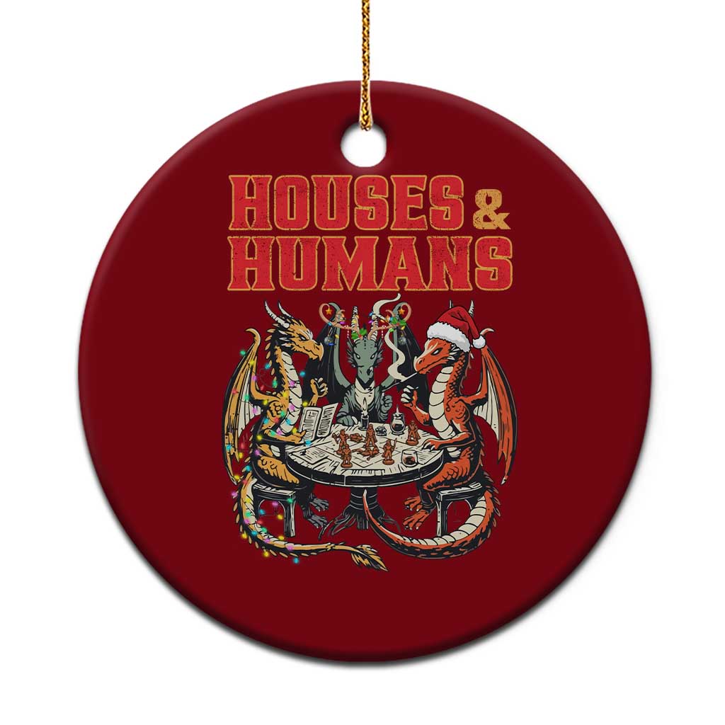 Funny Rpg Christmas Game Ceramic Ornament Houses And Humans Tabletop Game Xmas Dragon - Wonder Print Shop