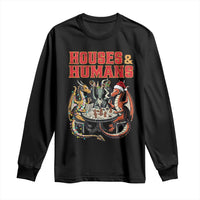 Funny Rpg Christmas Game Long Sleeve Shirt Houses And Humans Tabletop Game Xmas Dragon - Wonder Print Shop