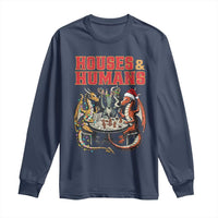 Funny Rpg Christmas Game Long Sleeve Shirt Houses And Humans Tabletop Game Xmas Dragon - Wonder Print Shop
