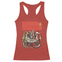 Funny Rpg Christmas Game Racerback Tank Top Houses And Humans Tabletop Game Xmas Dragon - Wonder Print Shop