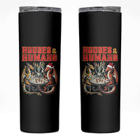 Funny Rpg Christmas Game Skinny Tumbler Houses And Humans Tabletop Game Xmas Dragon - Wonder Print Shop