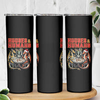 Funny Rpg Christmas Game Skinny Tumbler Houses And Humans Tabletop Game Xmas Dragon - Wonder Print Shop