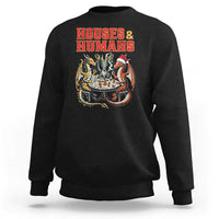 Funny Rpg Christmas Game Sweatshirt Houses And Humans Tabletop Game Xmas Dragon - Wonder Print Shop