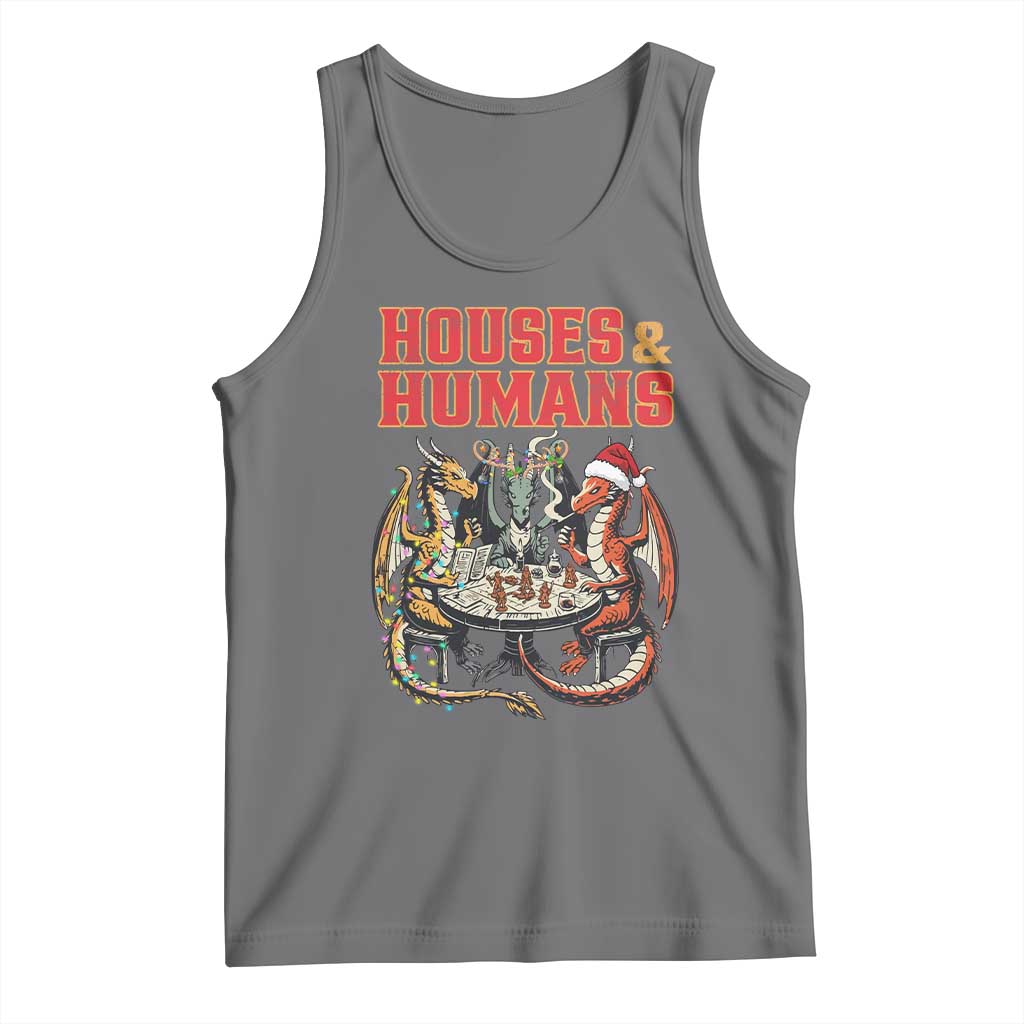 Funny Rpg Christmas Game Tank Top Houses And Humans Tabletop Game Xmas Dragon - Wonder Print Shop