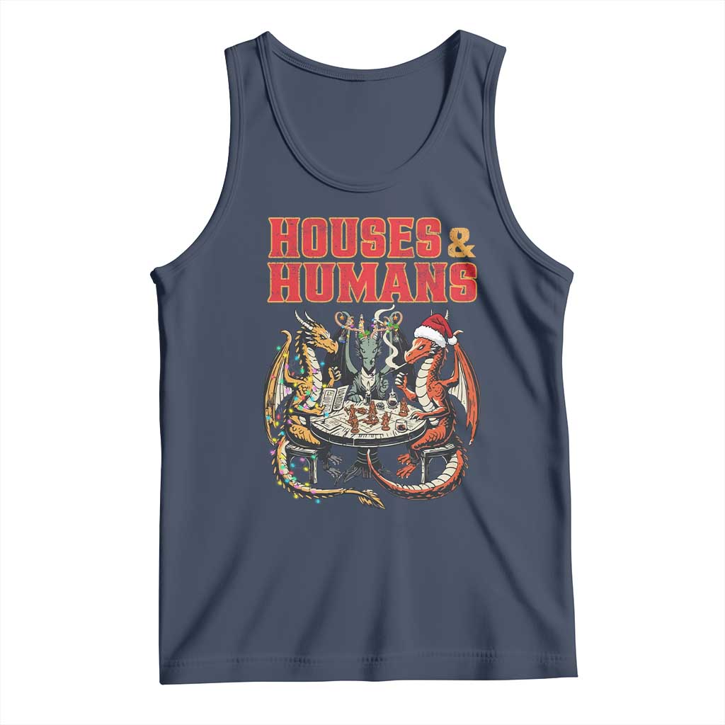 Funny Rpg Christmas Game Tank Top Houses And Humans Tabletop Game Xmas Dragon - Wonder Print Shop