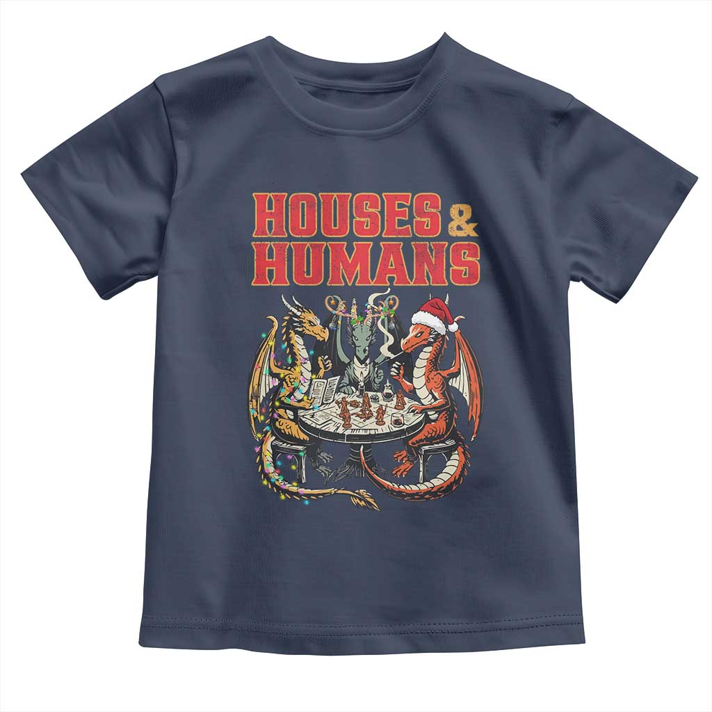Funny Rpg Christmas Game Toddler T Shirt Houses And Humans Tabletop Game Xmas Dragon - Wonder Print Shop