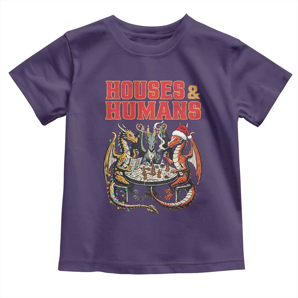 Funny Rpg Christmas Game Toddler T Shirt Houses And Humans Tabletop Game Xmas Dragon - Wonder Print Shop