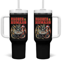 Funny Rpg Christmas Game Tumbler With Handle Houses And Humans Tabletop Game Xmas Dragon - Wonder Print Shop