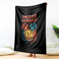 Gaming Houses and Humans Throw Blanket Funny Rpg Parody Gamer - Wonder Print Shop