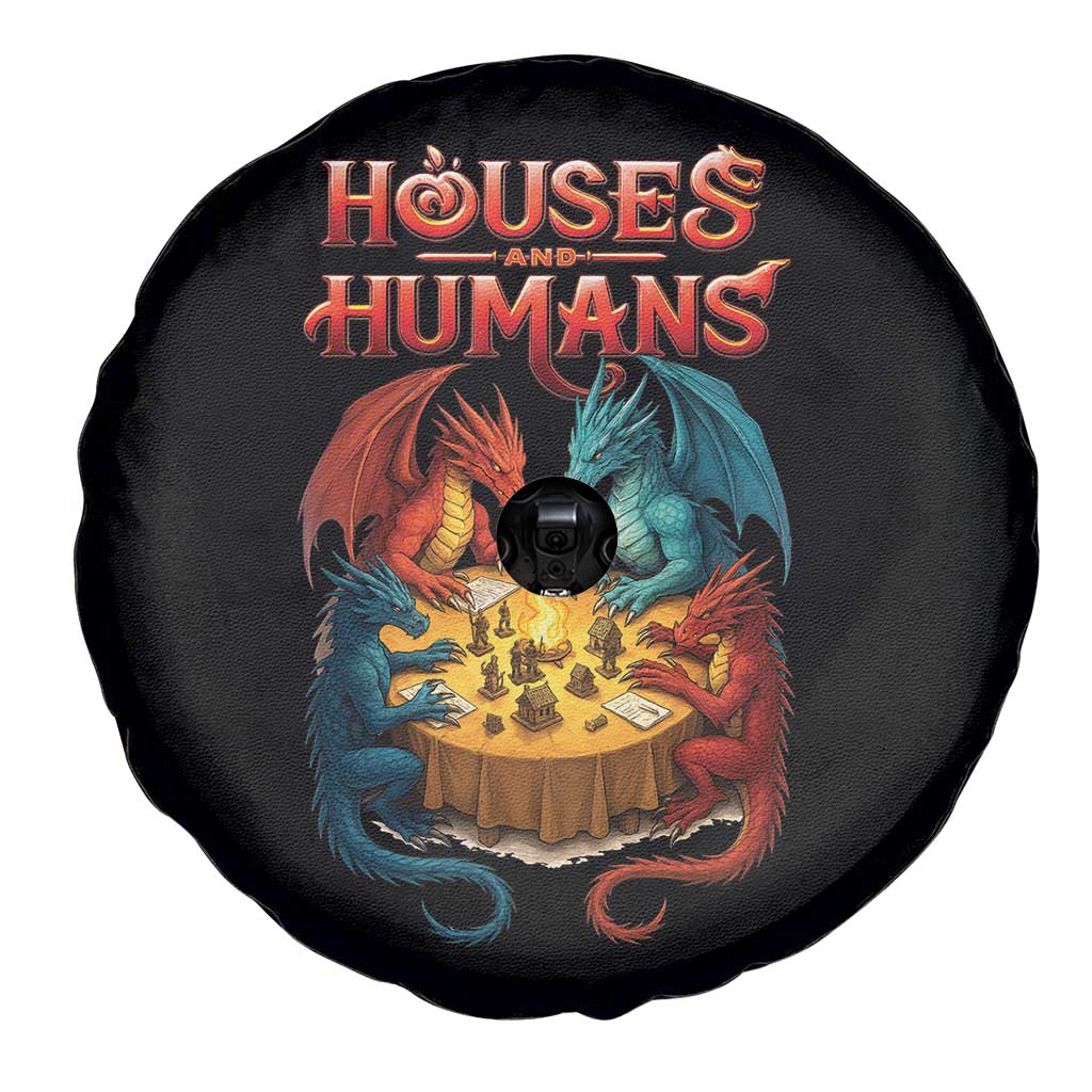 Gaming Houses and Humans Spare Tire Cover Funny Rpg Parody Gamer - Wonder Print Shop