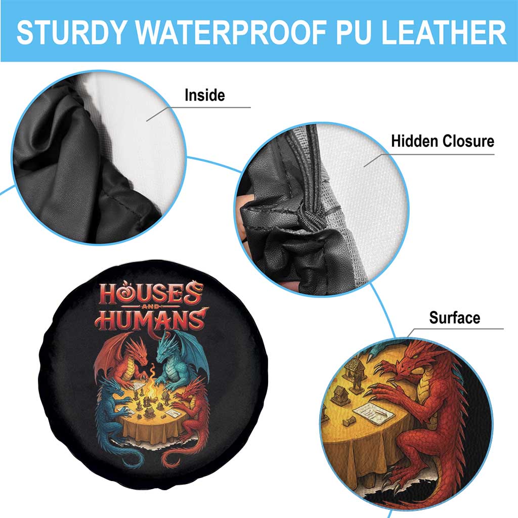 Gaming Houses and Humans Spare Tire Cover Funny Rpg Parody Gamer - Wonder Print Shop