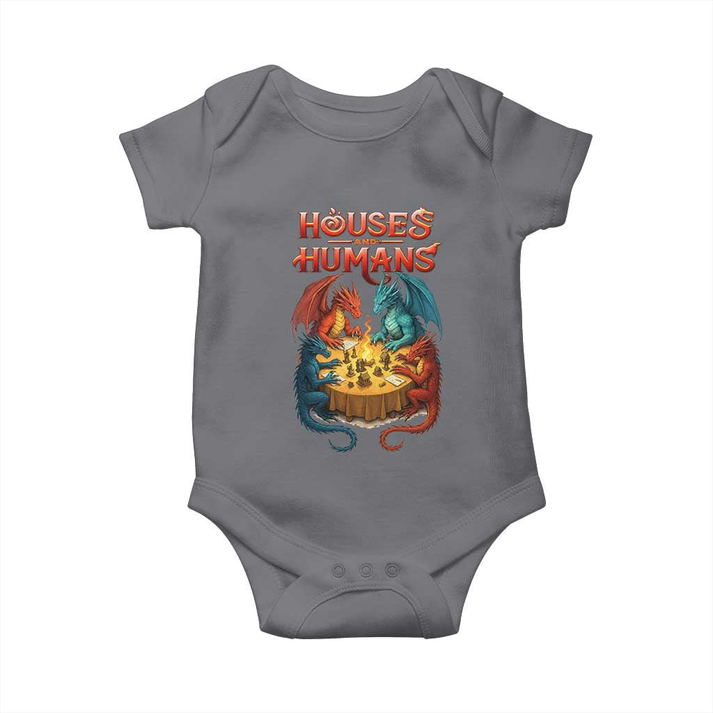 Gaming Houses and Humans Baby Onesie Funny Rpg Parody Gamer - Wonder Print Shop