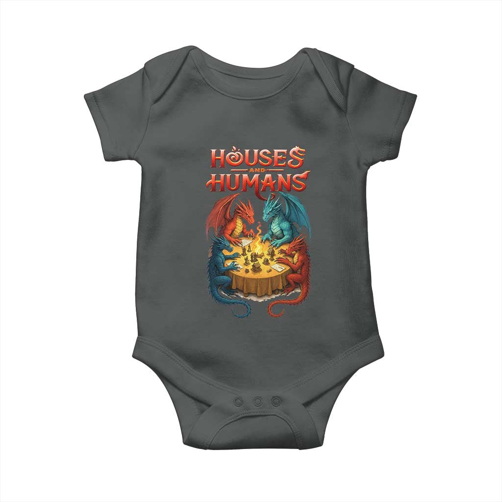 Gaming Houses and Humans Baby Onesie Funny Rpg Parody Gamer - Wonder Print Shop