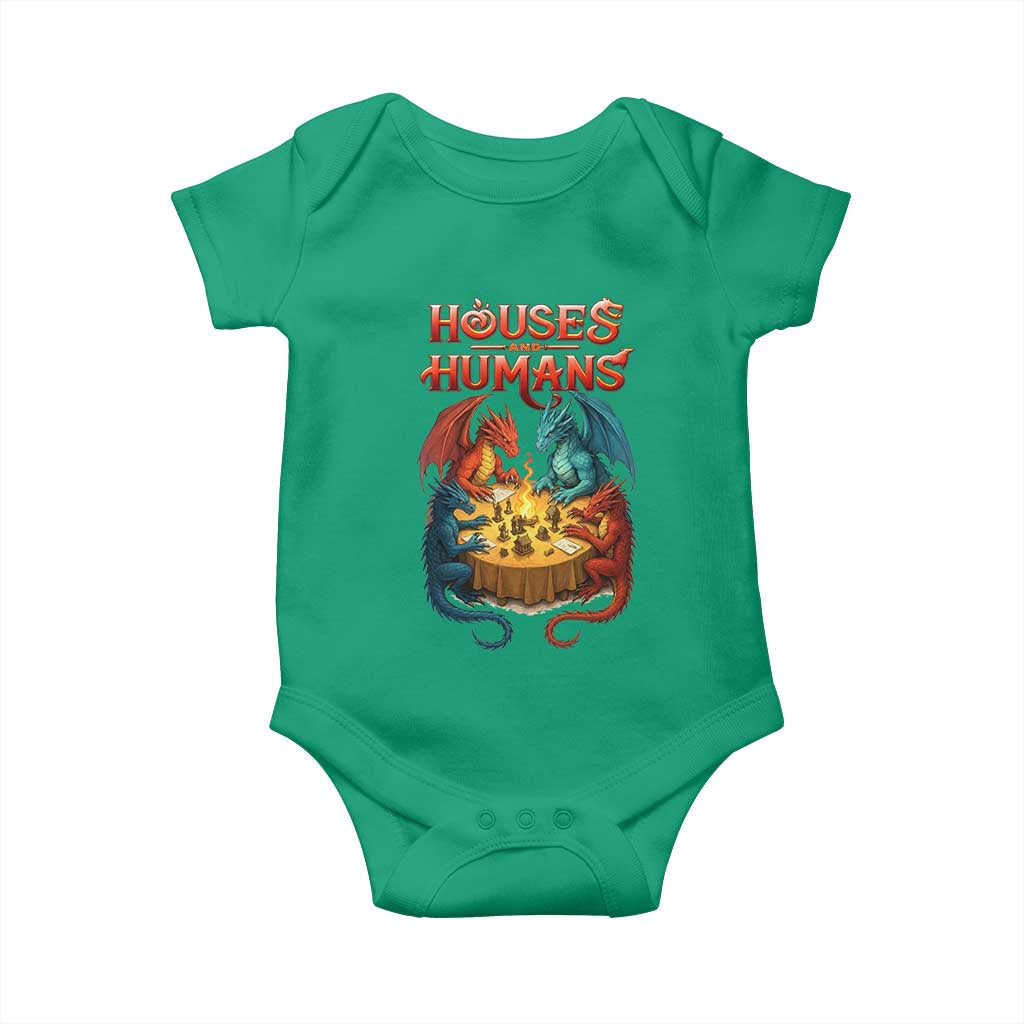 Gaming Houses and Humans Baby Onesie Funny Rpg Parody Gamer - Wonder Print Shop