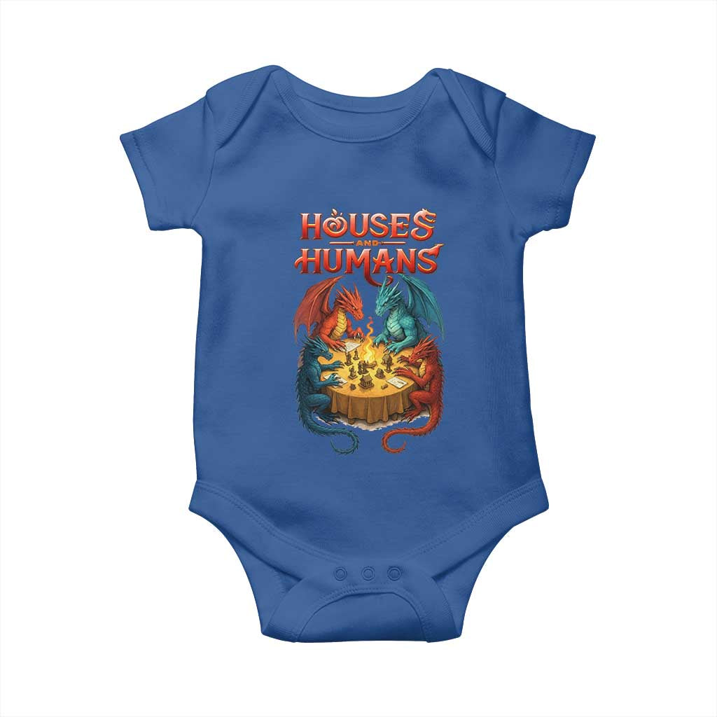 Gaming Houses and Humans Baby Onesie Funny Rpg Parody Gamer - Wonder Print Shop