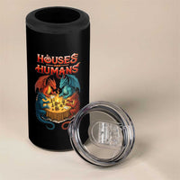 Gaming Houses and Humans 4 in 1 Can Cooler Tumbler Funny Rpg Parody Gamer - Wonder Print Shop