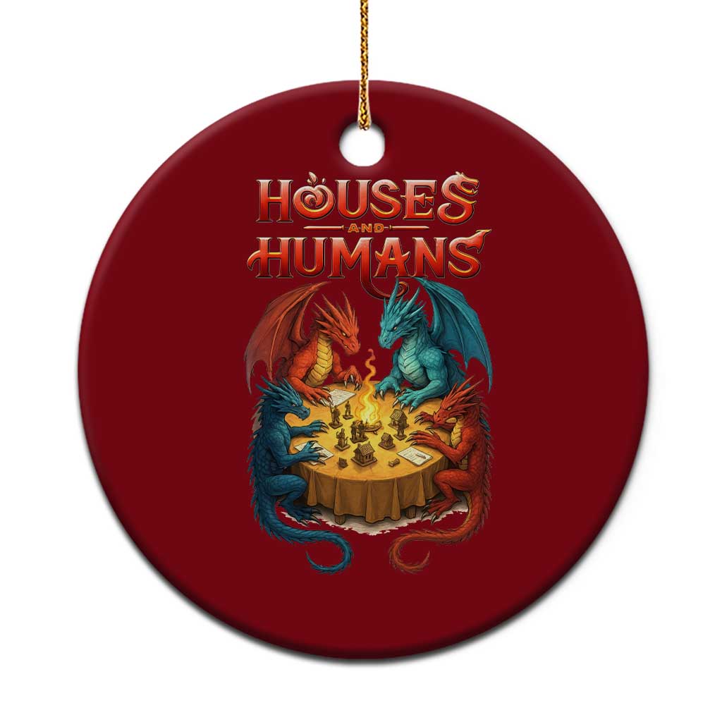 Gaming Houses and Humans Ceramic Ornament Funny Rpg Parody Gamer - Wonder Print Shop