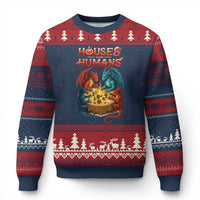 Gaming Houses and Humans Ugly Christmas Sweater Funny Rpg Parody Gamer - Wonder Print Shop