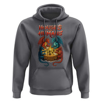 Gaming Houses and Humans Hoodie Funny Rpg Parody Gamer - Wonder Print Shop
