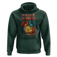 Gaming Houses and Humans Hoodie Funny Rpg Parody Gamer - Wonder Print Shop