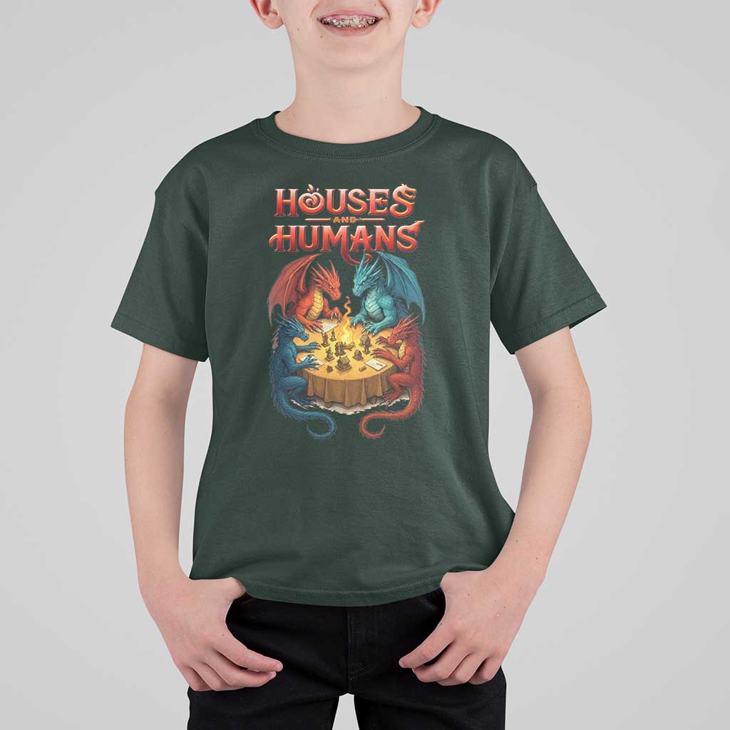 Gaming Houses and Humans T Shirt For Kid Funny Rpg Parody Gamer - Wonder Print Shop