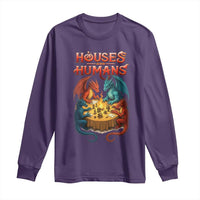 Gaming Houses and Humans Long Sleeve Shirt Funny Rpg Parody Gamer - Wonder Print Shop