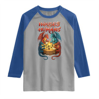 Gaming Houses and Humans Raglan Shirt Funny Rpg Parody Gamer - Wonder Print Shop