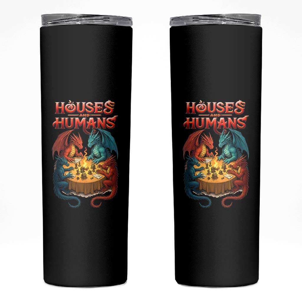 Gaming Houses and Humans Skinny Tumbler Funny Rpg Parody Gamer - Wonder Print Shop