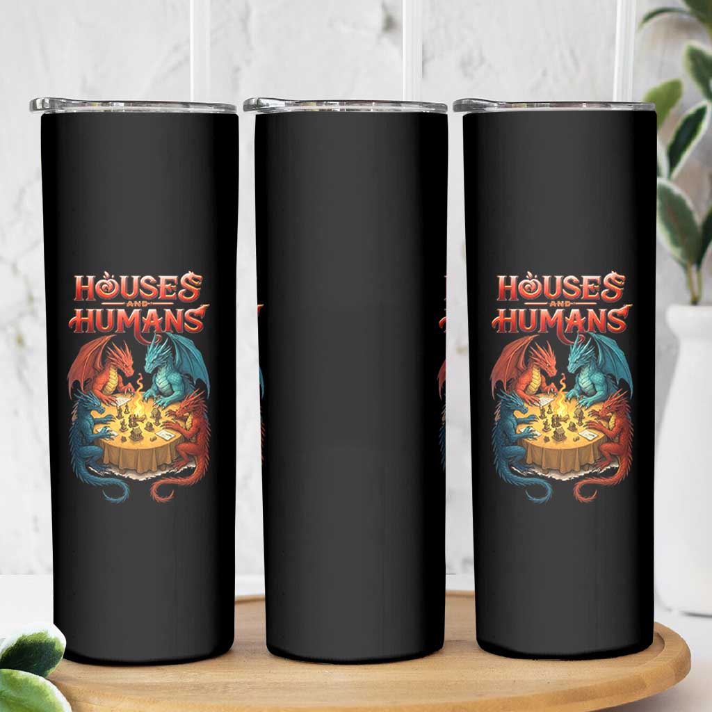 Gaming Houses and Humans Skinny Tumbler Funny Rpg Parody Gamer - Wonder Print Shop