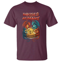 Gaming Houses and Humans T Shirt Funny Rpg Parody Gamer - Wonder Print Shop