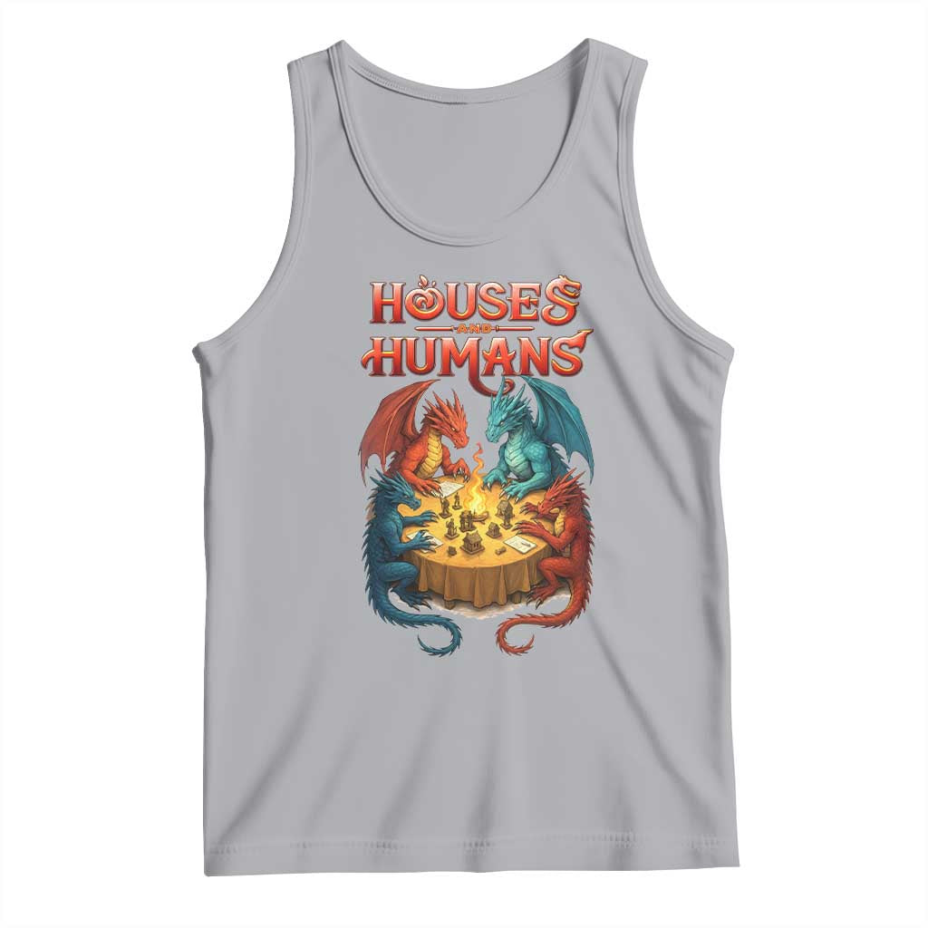 Gaming Houses and Humans Tank Top Funny Rpg Parody Gamer - Wonder Print Shop