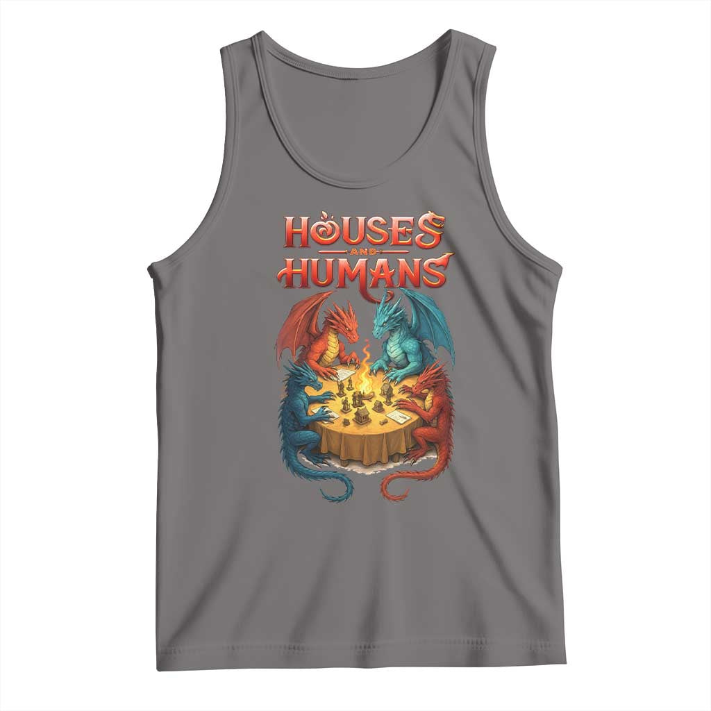 Gaming Houses and Humans Tank Top Funny Rpg Parody Gamer - Wonder Print Shop