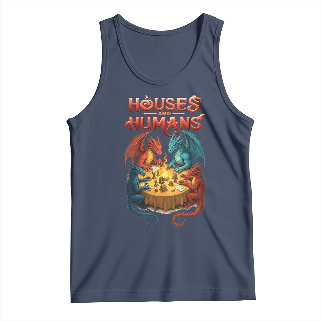 Gaming Houses and Humans Tank Top Funny Rpg Parody Gamer - Wonder Print Shop
