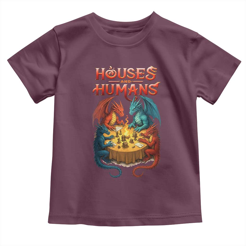 Gaming Houses and Humans Toddler T Shirt Funny Rpg Parody Gamer - Wonder Print Shop