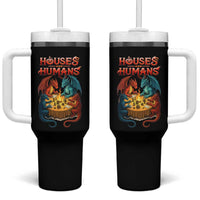 Gaming Houses and Humans Tumbler With Handle Funny Rpg Parody Gamer - Wonder Print Shop