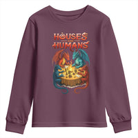 Gaming Houses and Humans Youth Sweatshirt Funny Rpg Parody Gamer - Wonder Print Shop